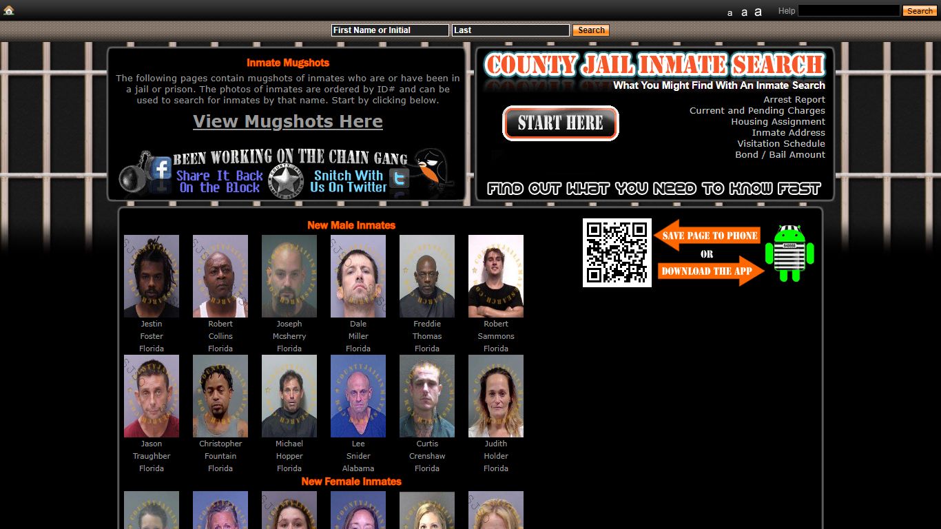 Recent Arrest Mugshots And Inmate Search - County Jail Inmate Search